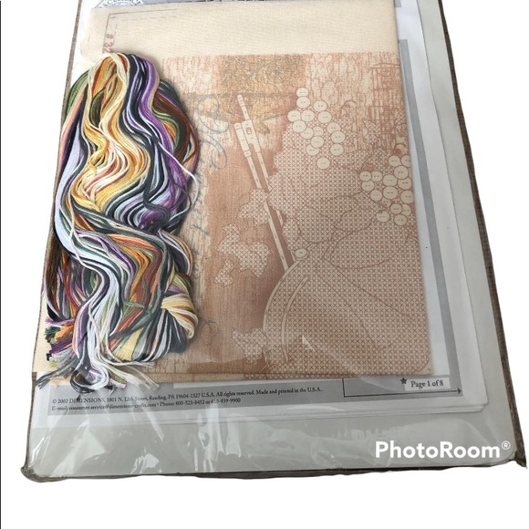 2002 Dimensions Floral Harmony Stamped Cross Stitch Kit #3210 Violin Tuba + - Picture 9 of 11